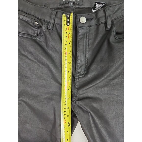 RW&Co. Women's faux leather coated skinny high rise pants jeans denim, size30 - Picture 4 of 7